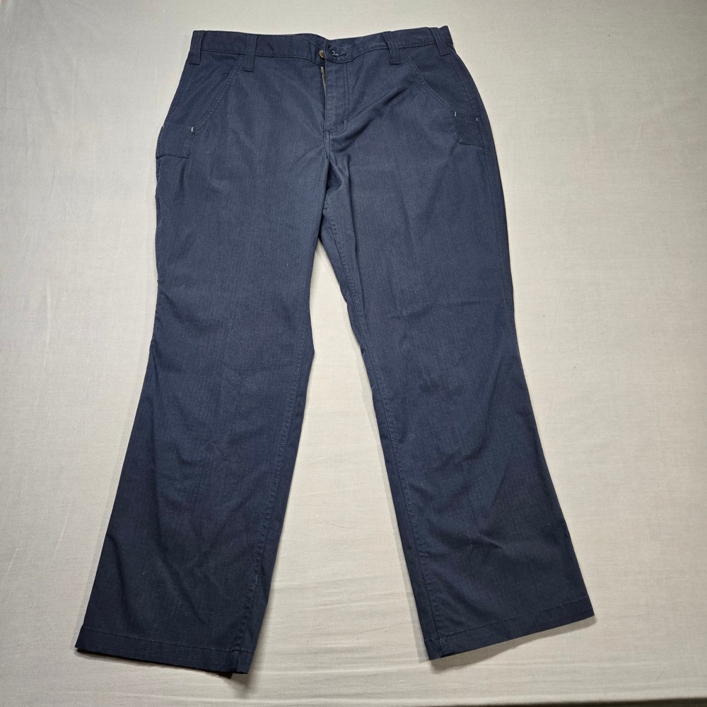 Carhartt Bicomponent Relaxed Fit Utility Pants 34x28 Navy Blue 74533-20